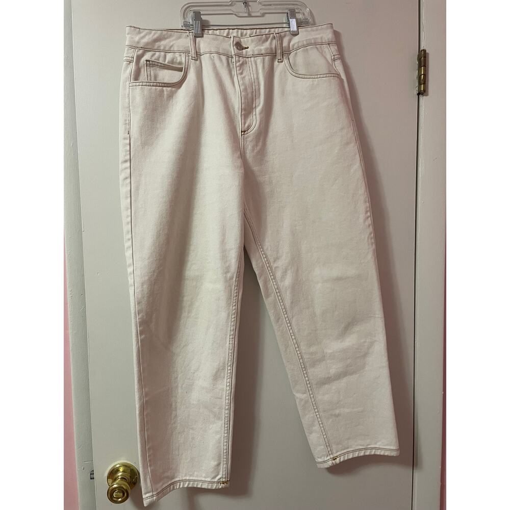ASOS Reclaimed Vintage white denim straight leg jeans